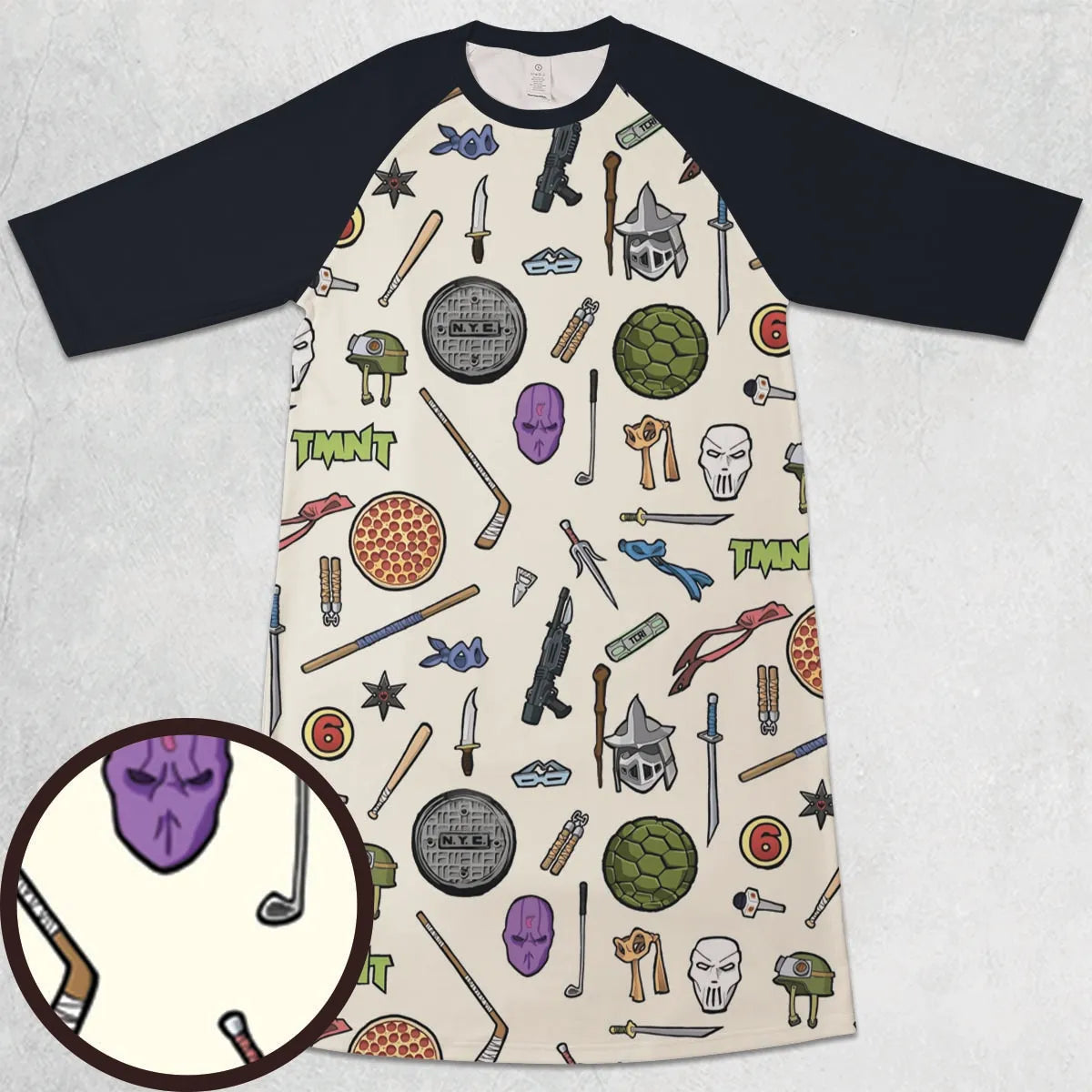 3/4 Sleeve Raglan Dress - Q4SC4SHB