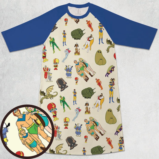3/4 Sleeve Raglan Dress - 6RD3HKU3