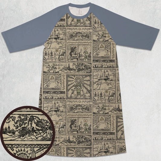 3/4 Sleeve Raglan Dress - DW9E91CJ