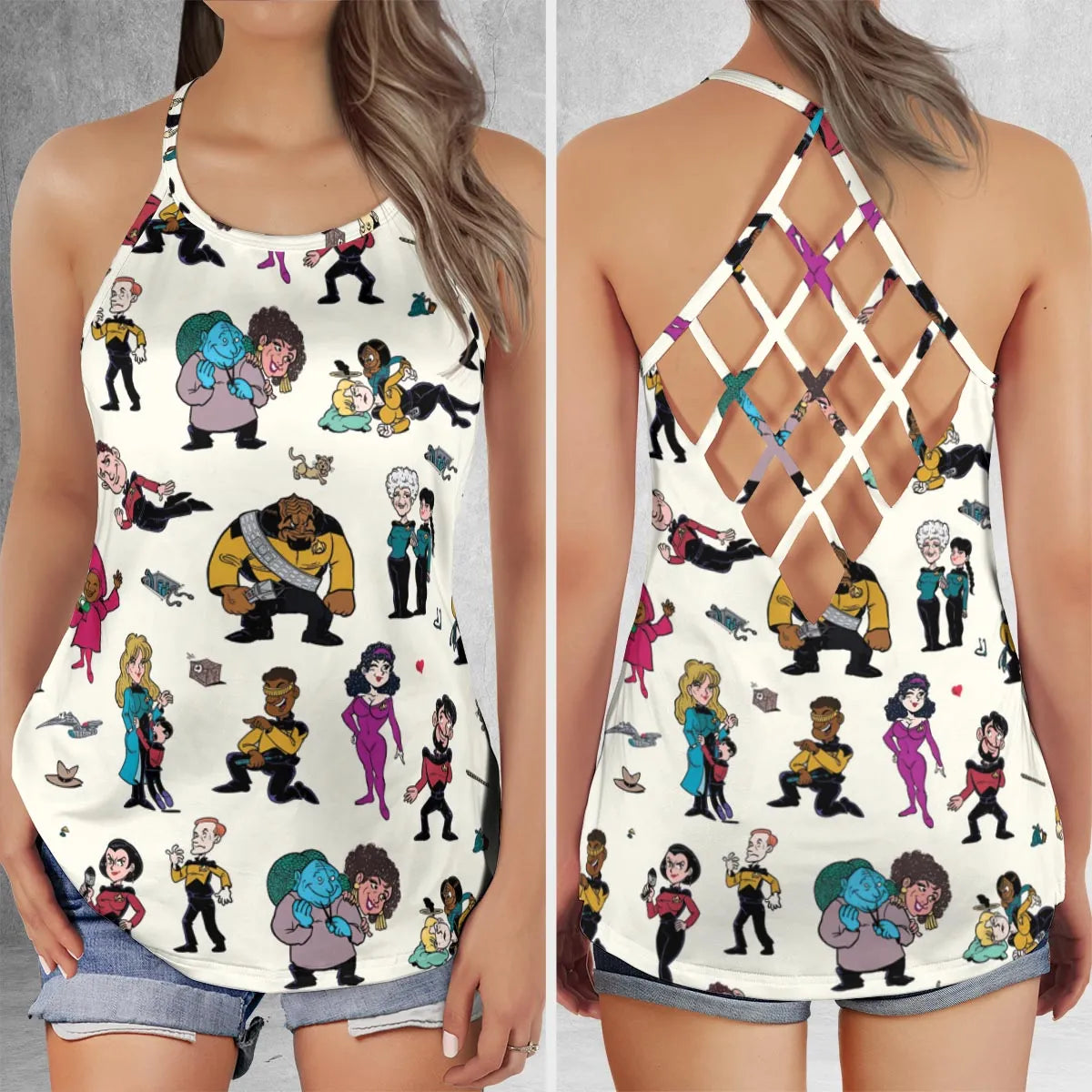 Criss Cross Tank Top - QPV2ETZK