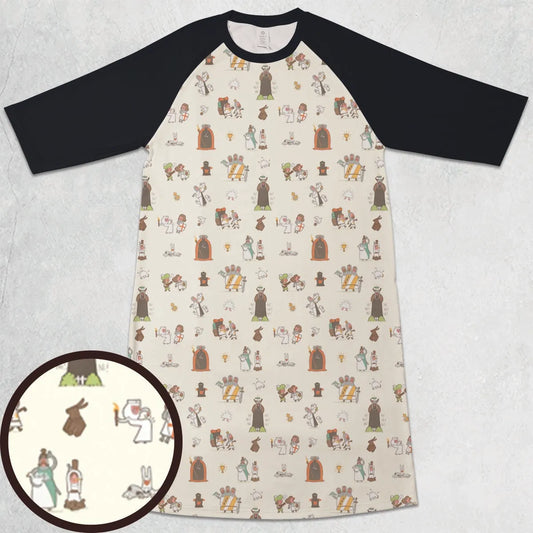 3/4 Sleeve Raglan Dress - XR92GDP7
