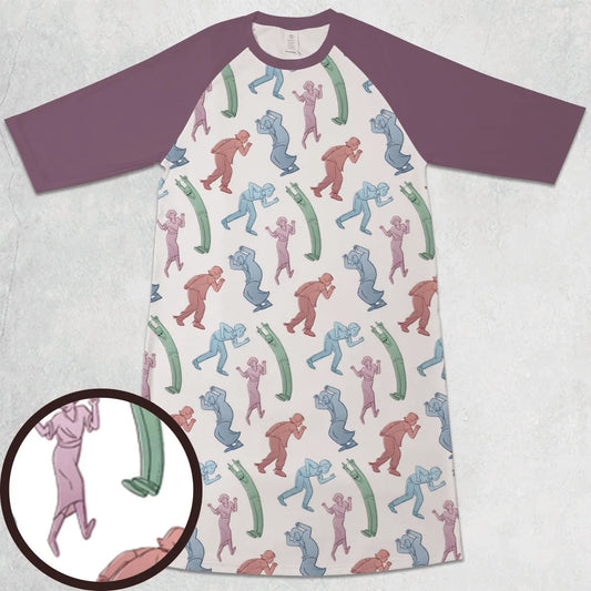 3/4 Sleeve Raglan Dress - UPKF72E5