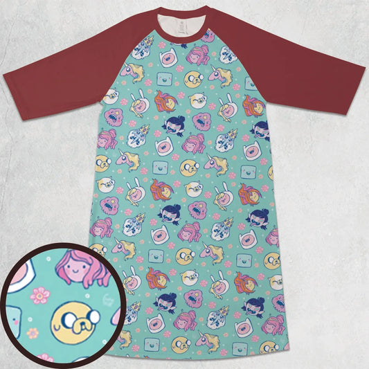 3/4 Sleeve Raglan Dress - 5GU1HQY6
