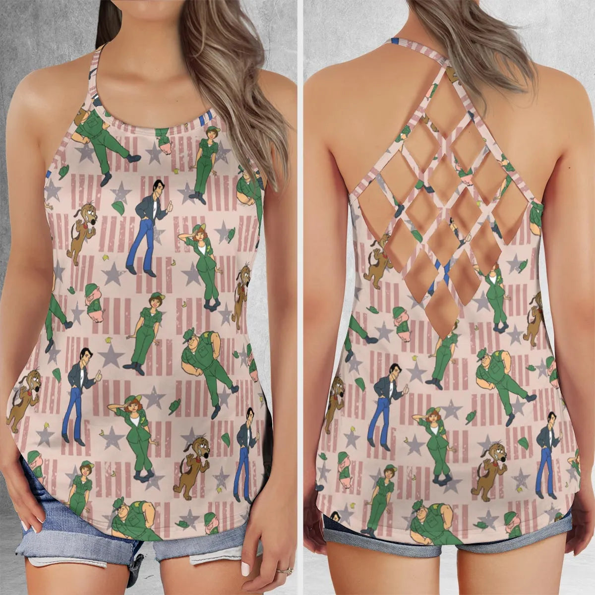 Criss Cross Tank Top - EBWQBSQU