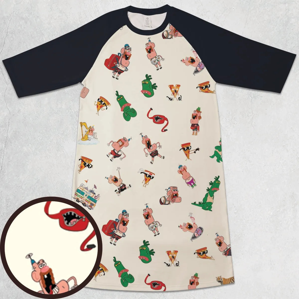 3/4 Sleeve Raglan Dress - SS12M8YL