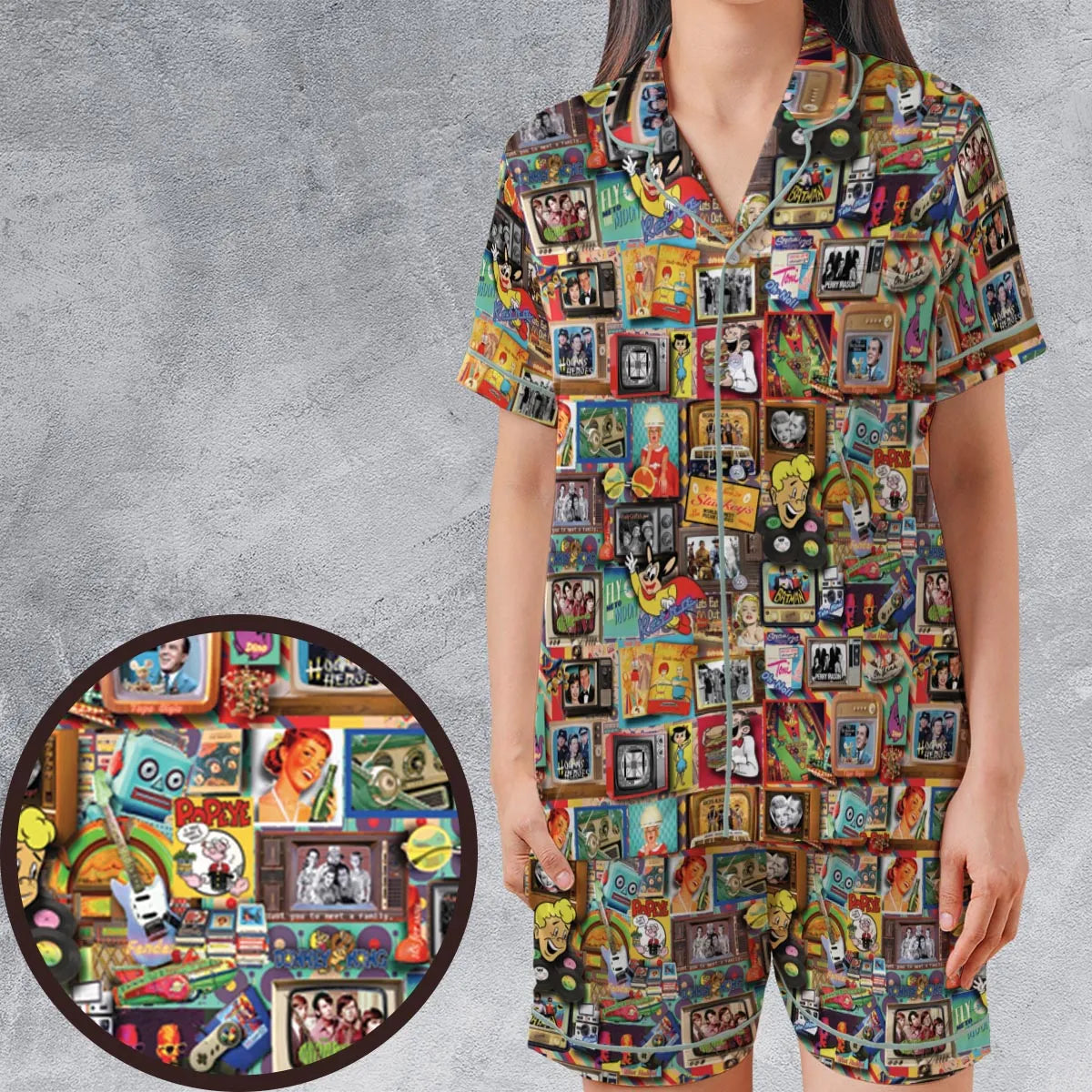 Satin Short-Sleeve Pajamas Set - 1XXV8NWX