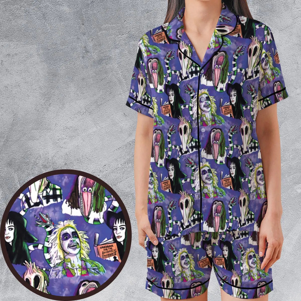 Satin Short-Sleeve Pajamas Set - RMCKQGG6