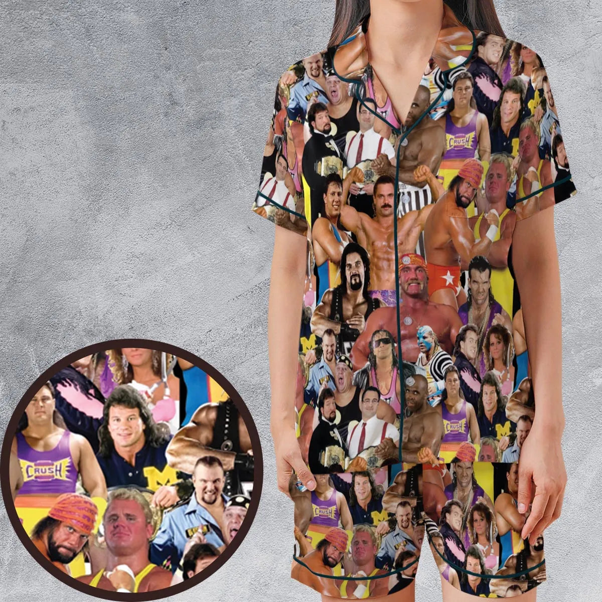 Satin Short-Sleeve Pajamas Set - J5RFYPC6