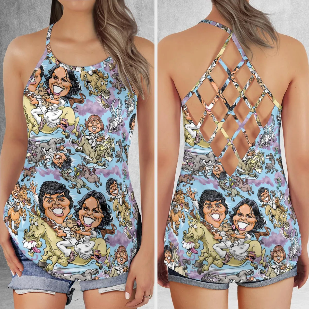 Criss Cross Tank Top - W4G8JWF7