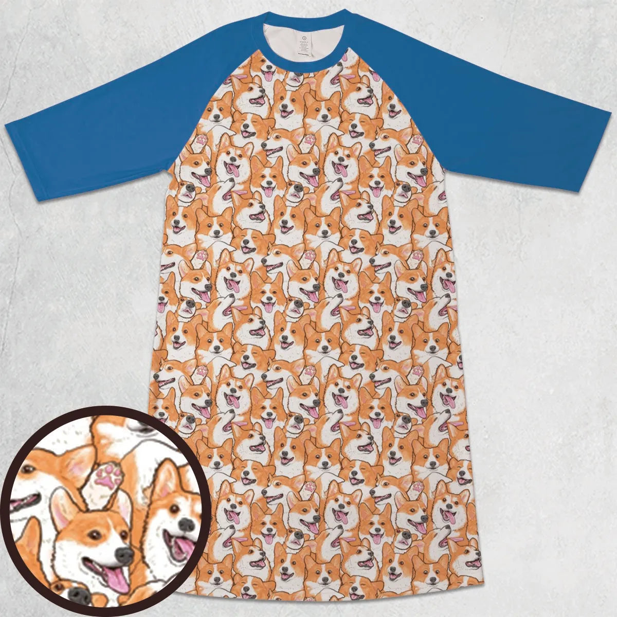 3/4 Sleeve Raglan Dress - 7Q4N766G