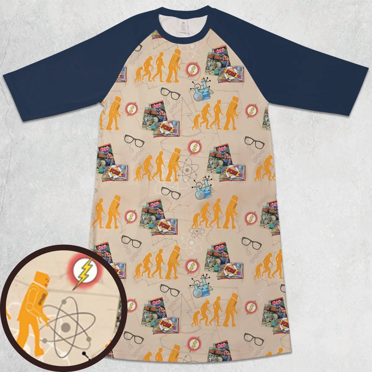 3/4 Sleeve Raglan Dress - PJYE2YLQ