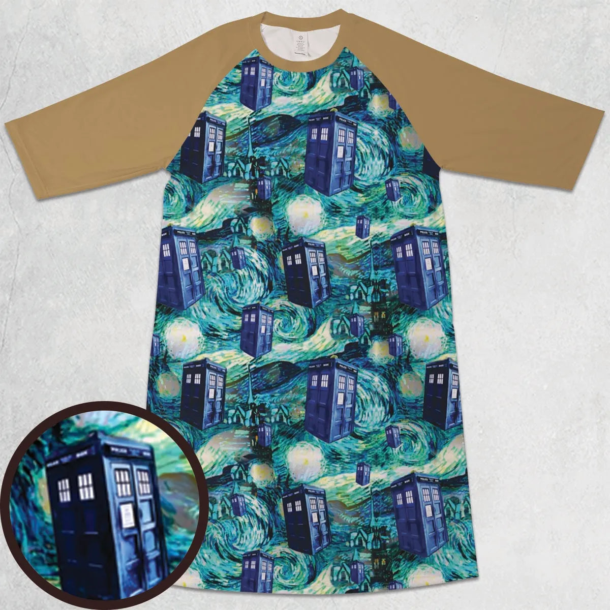 3/4 Sleeve Raglan Dress - 7DKA4PTP