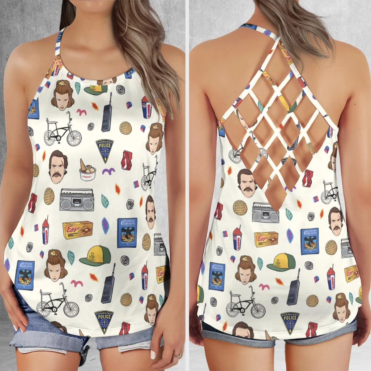 Criss Cross Tank Top - H2NXVQ9F