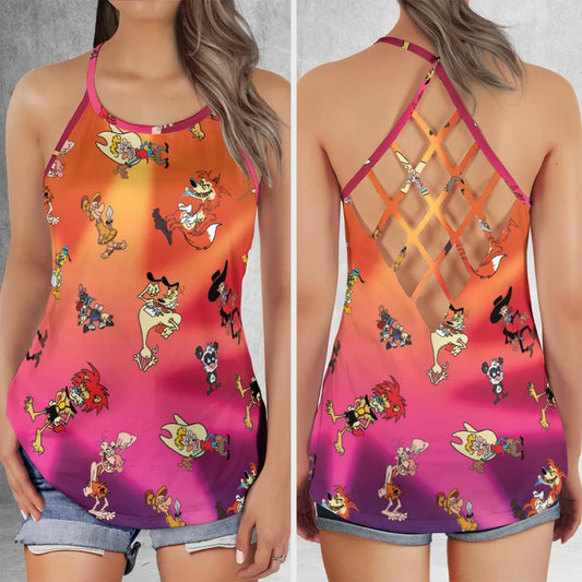 Criss Cross Tank Top - AJ8XD7DH