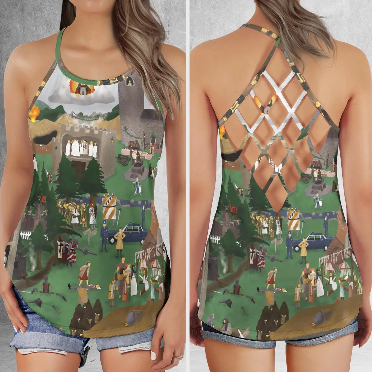 Criss Cross Tank Top - B1ZCMAQL
