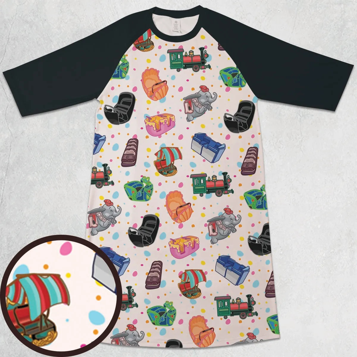 3/4 Sleeve Raglan Dress - YV54TC24
