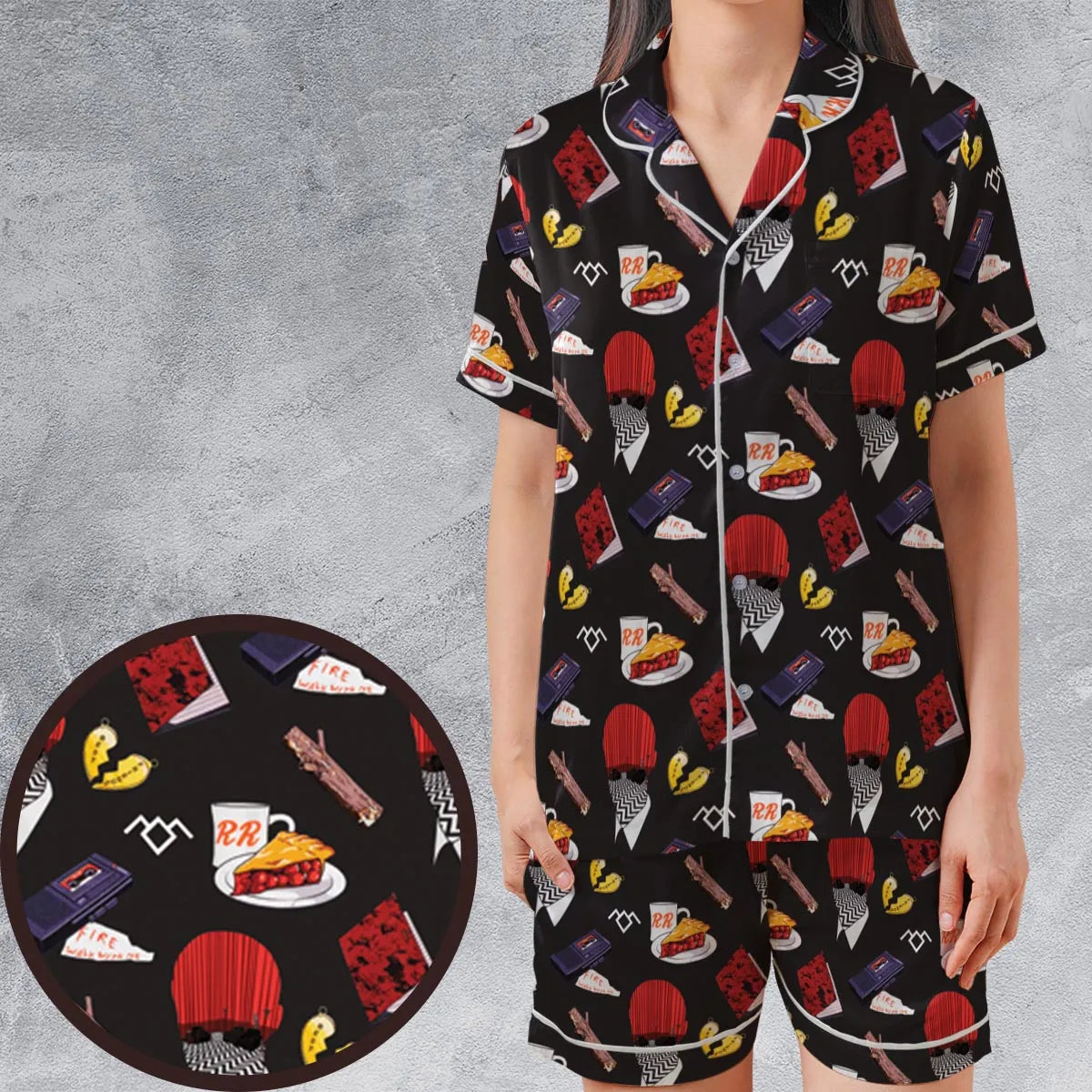 Satin Short-Sleeve Pajamas Set - 7W6UENS5