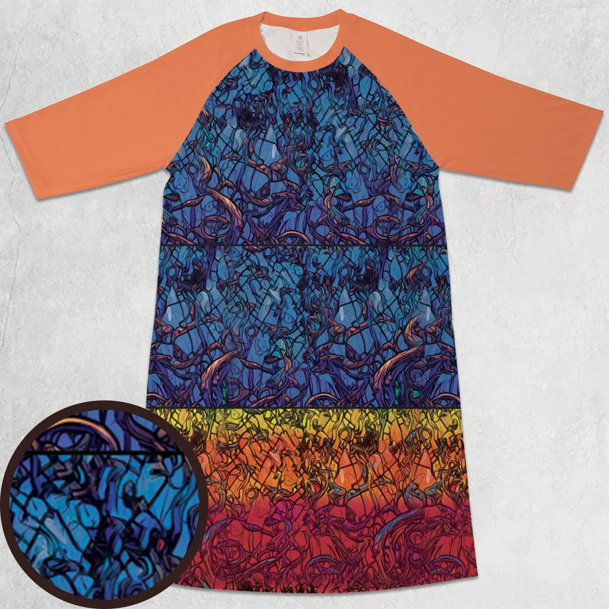 3/4 Sleeve Raglan Dress - XWM4QCKU