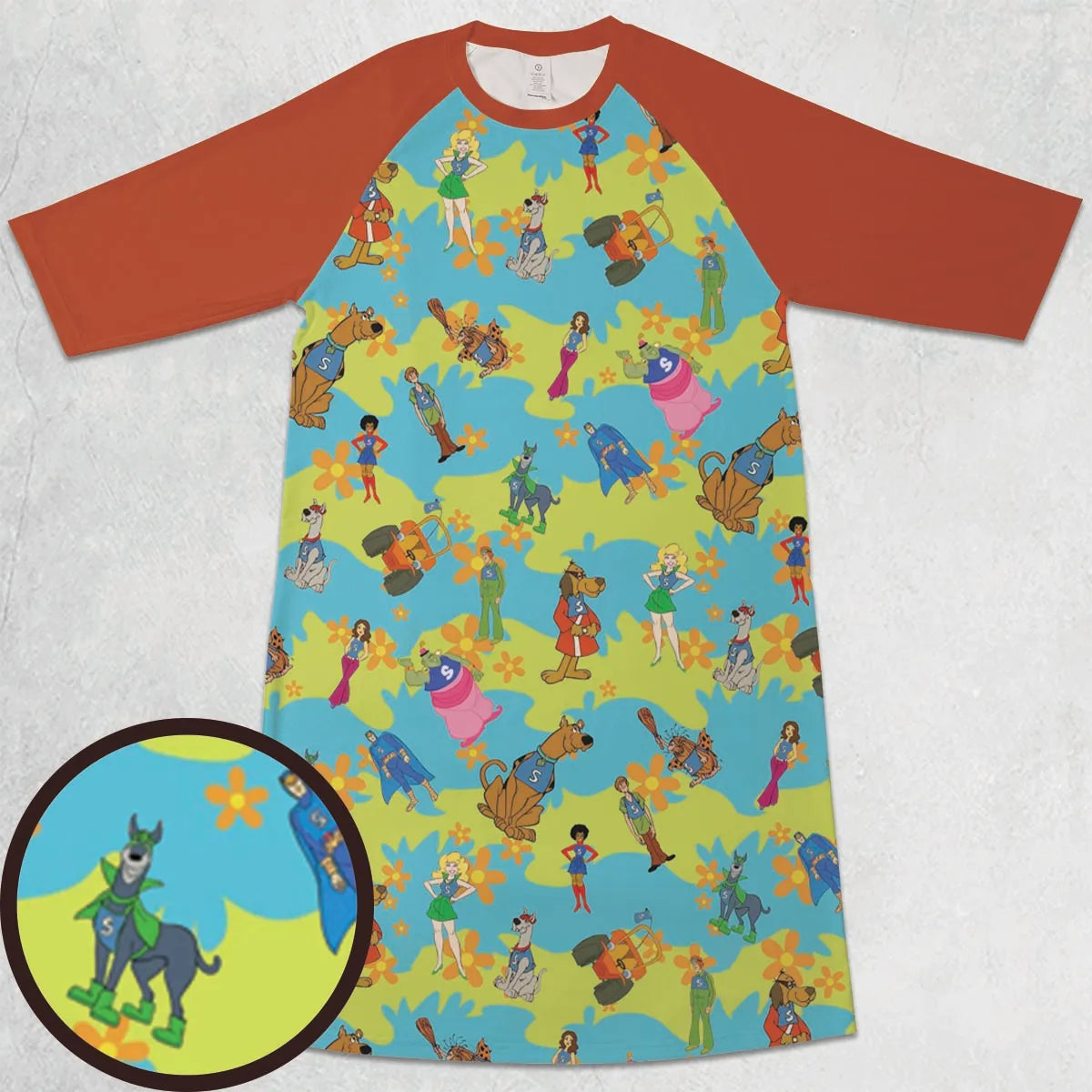 3/4 Sleeve Raglan Dress - WTGJM13S