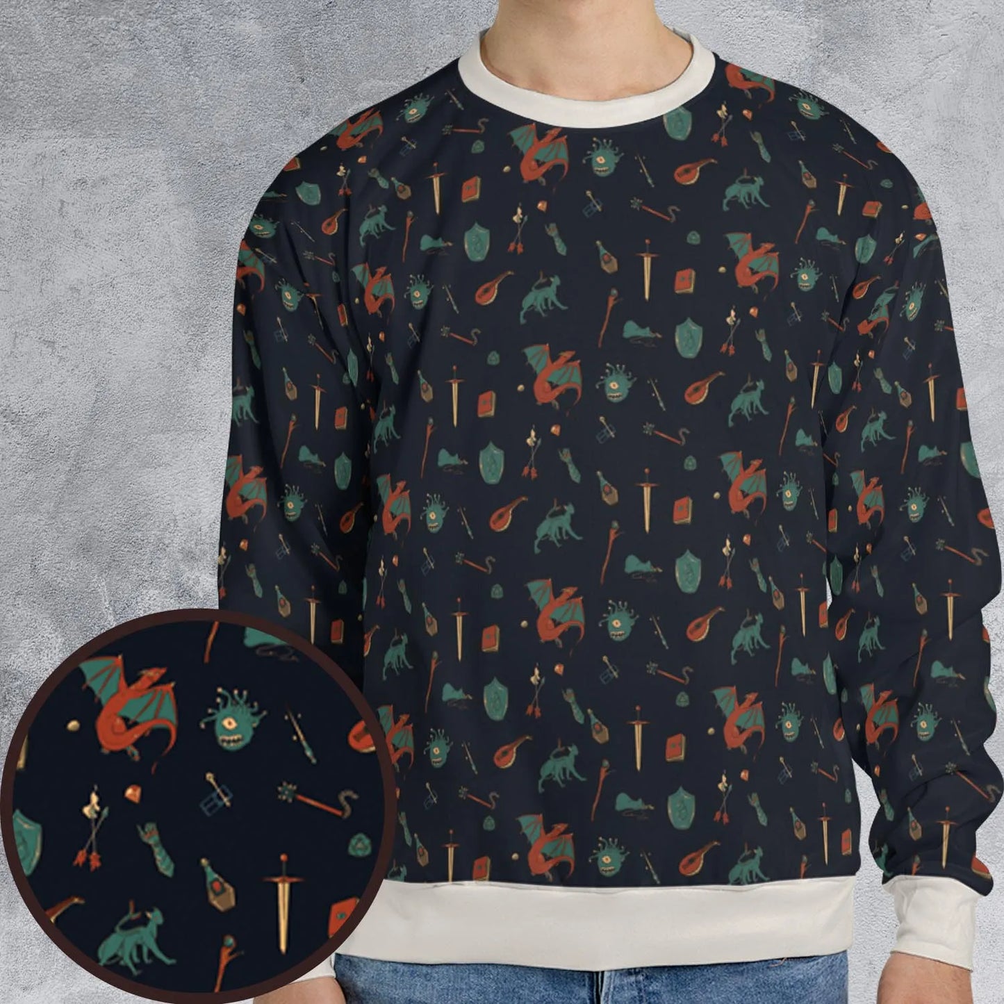 All-over Print Sweatshirt - NVEMCAL8