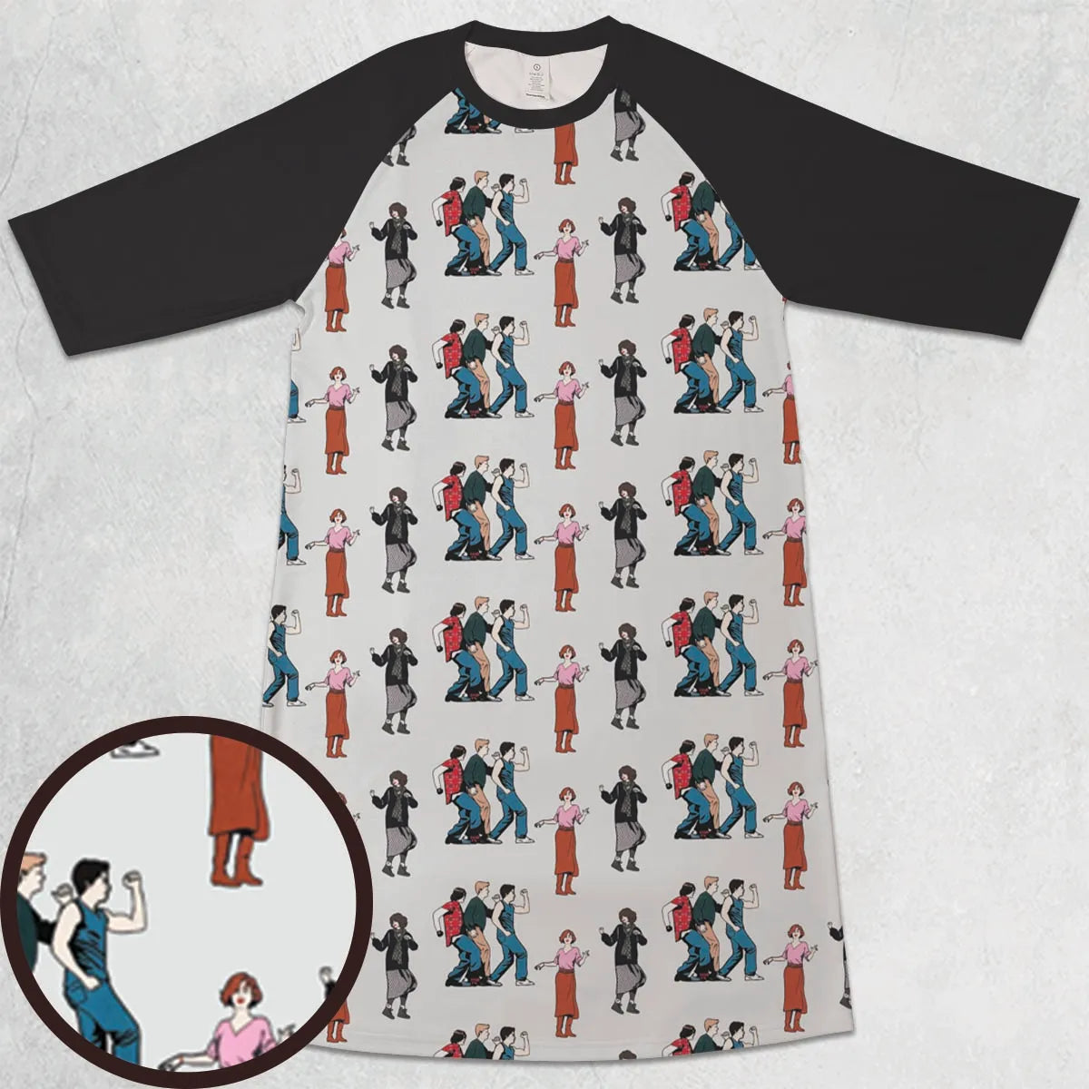 3/4 Sleeve Raglan Dress - KVRS3URN