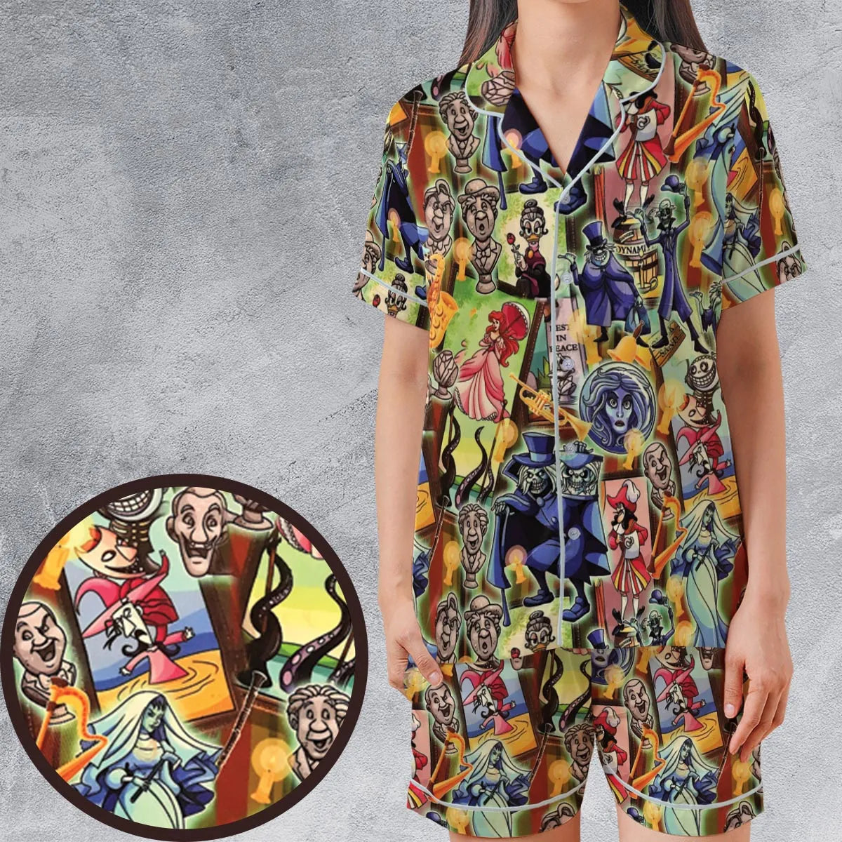 Satin Short-Sleeve Pajamas Set - BWXLZLG8