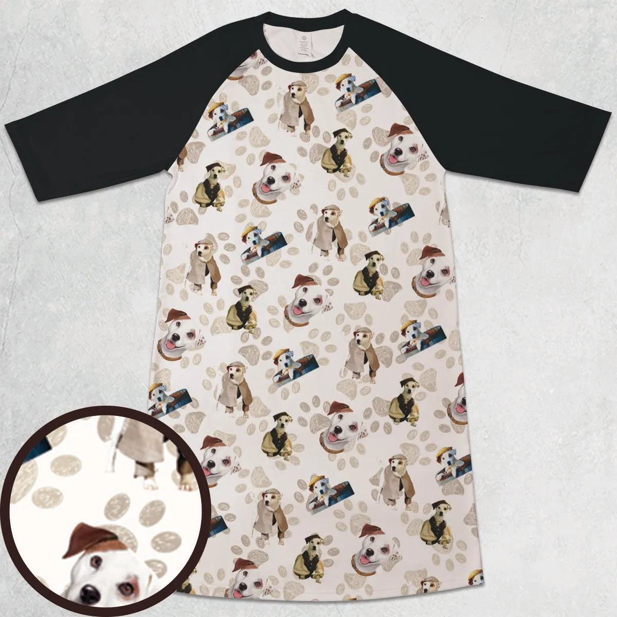 3/4 Sleeve Raglan Dress - TSQ16HDB