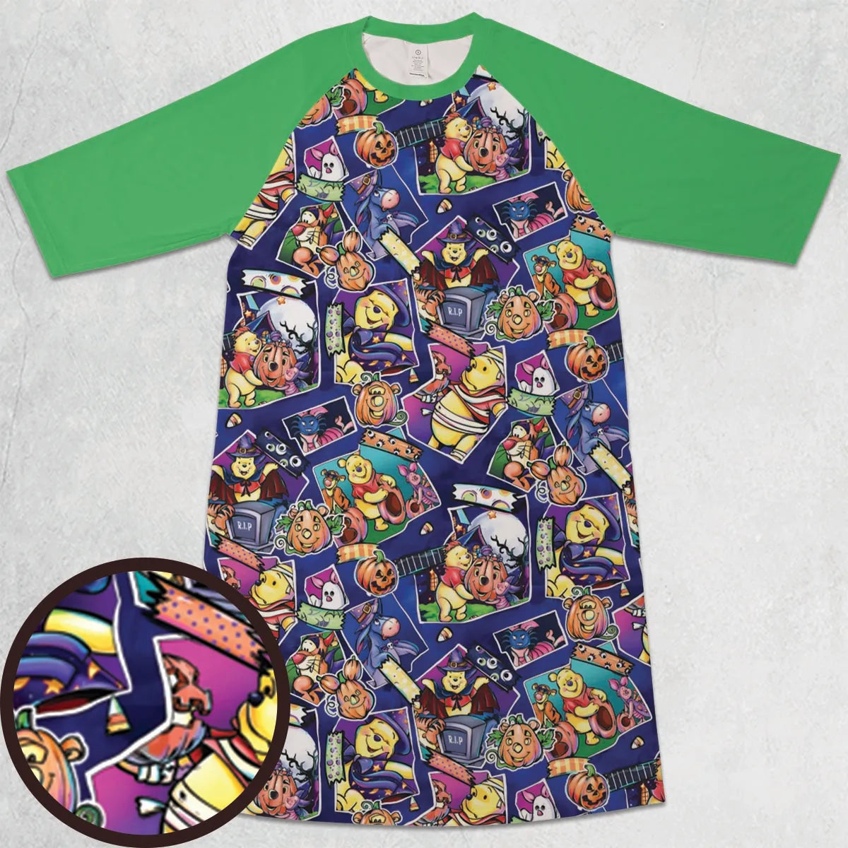 3/4 Sleeve Raglan Dress - L1FD5N44