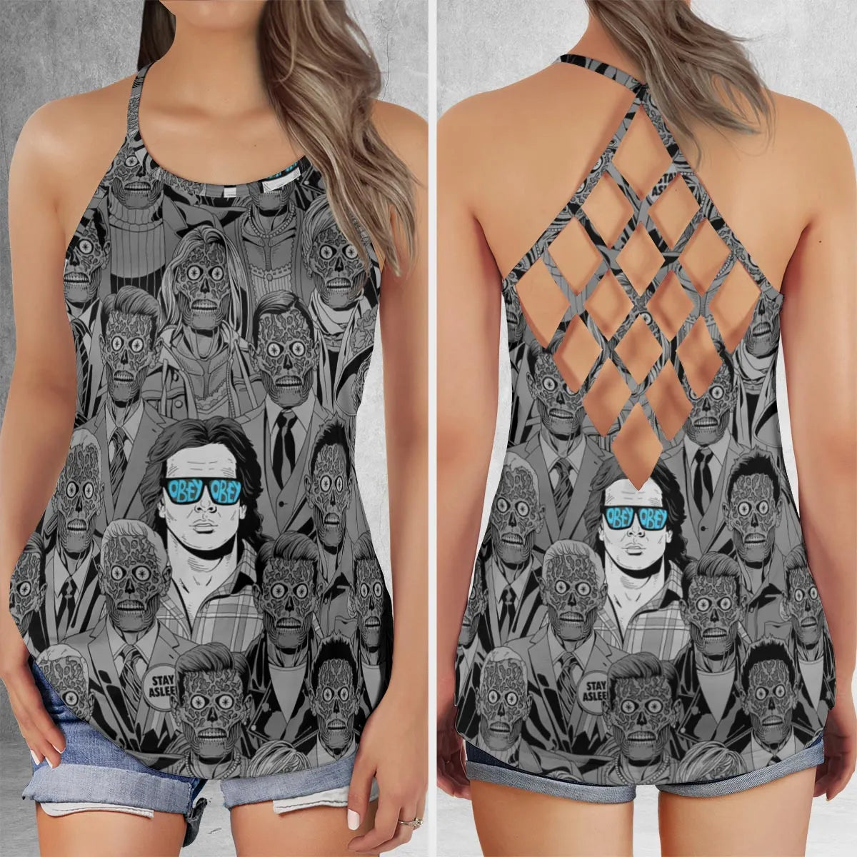 Criss Cross Tank Top - D5K78PPL