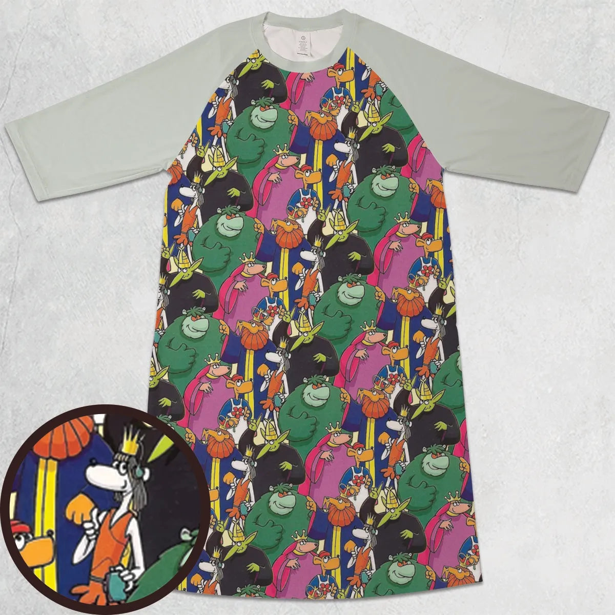 3/4 Sleeve Raglan Dress - BUUUJJFG