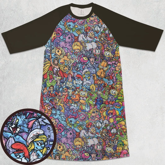 3/4 Sleeve Raglan Dress - H7X8YQX4
