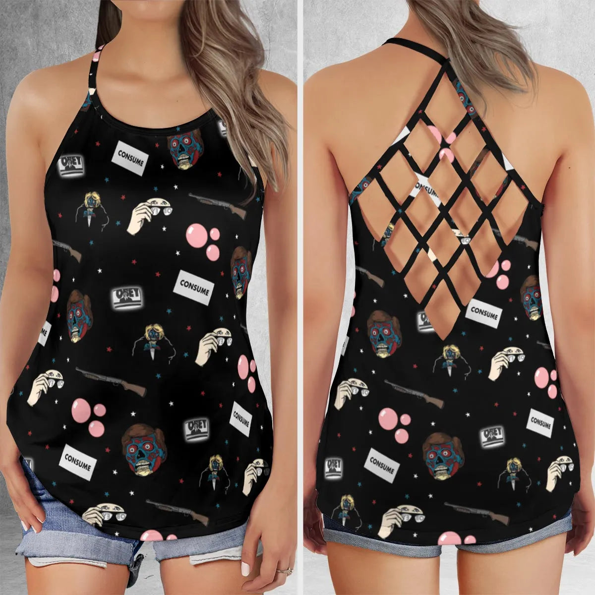 Criss Cross Tank Top - PH22361W