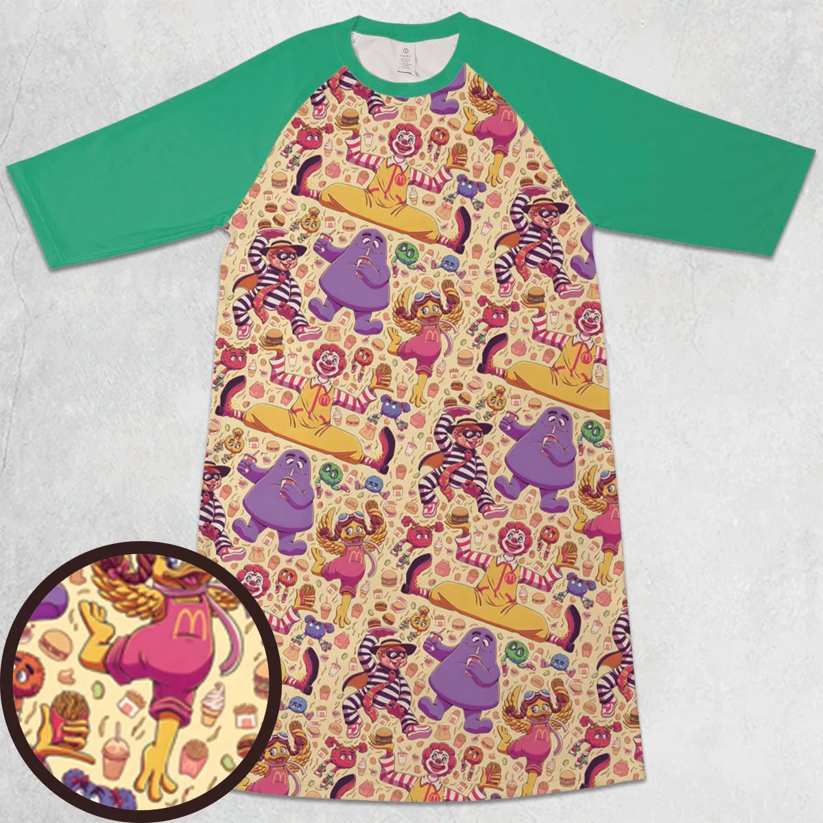 3/4 Sleeve Raglan Dress - NH6LXADN