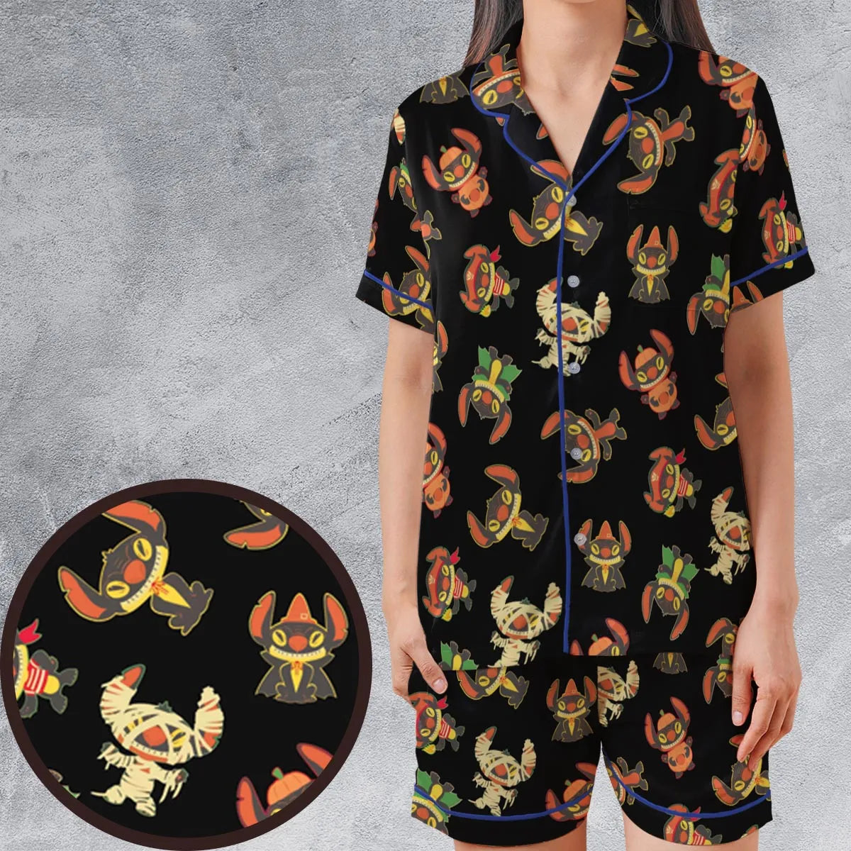 Satin Short-Sleeve Pajamas Set - 5NZ6AMVW