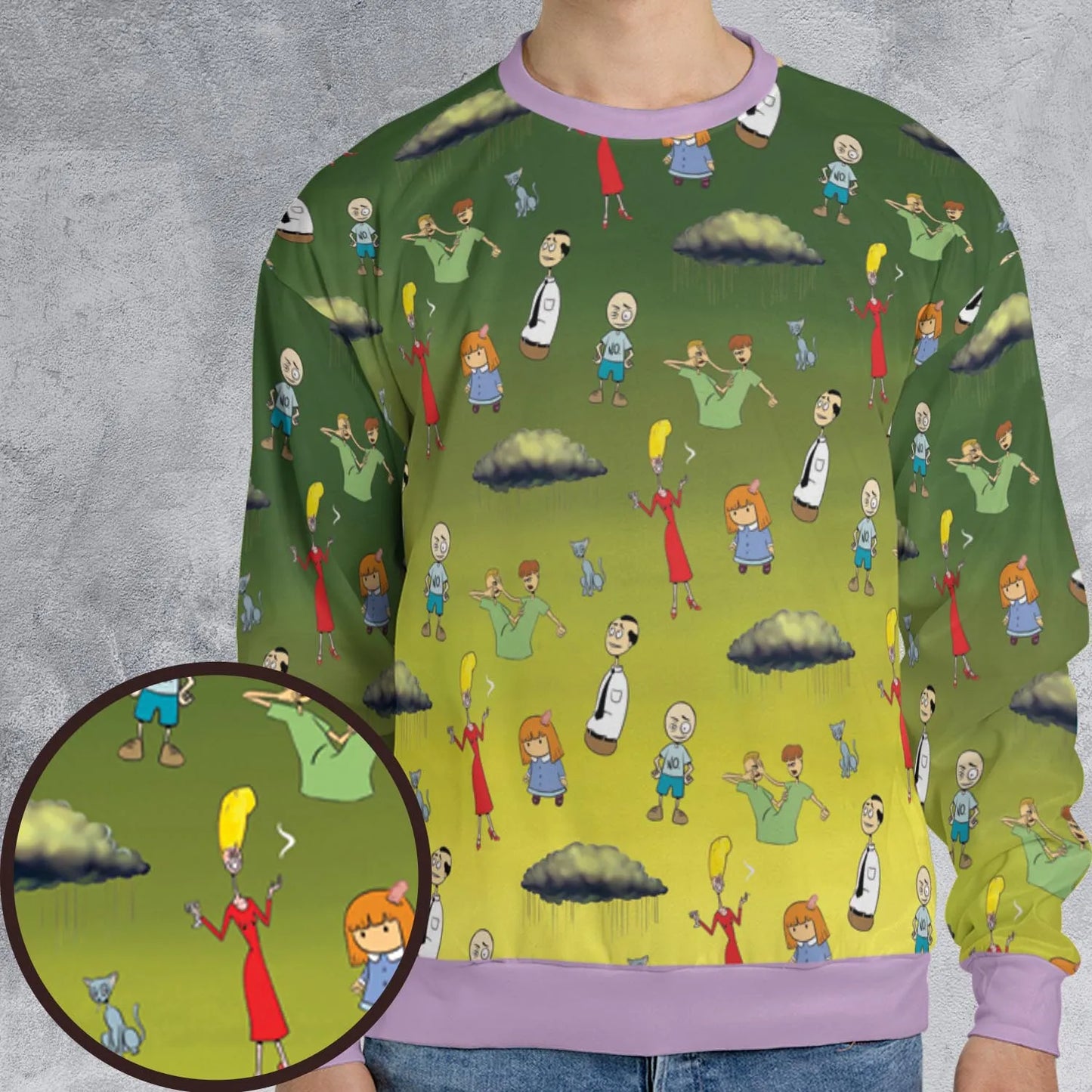 All-over Print Sweatshirt - GRFSVMJC