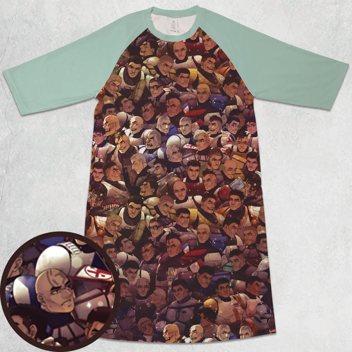 3/4 Sleeve Raglan Dress - RQU3U7MC