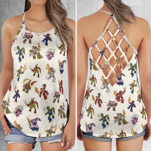 Criss Cross Tank Top - P25PUPXD -  - 1