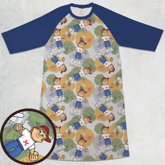 3/4 Sleeve Raglan Dress - 2BAHDT9F