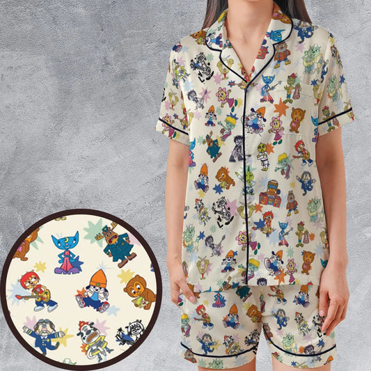 Satin Short-Sleeve Pajamas Set - 9AUX8NTS