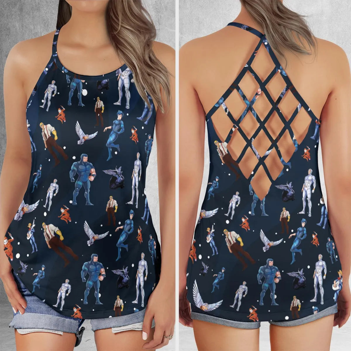Criss Cross Tank Top - 5QSBBTNS