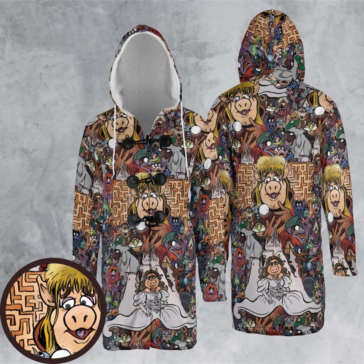 Hooded Cloak Coat - 6LYUAL91