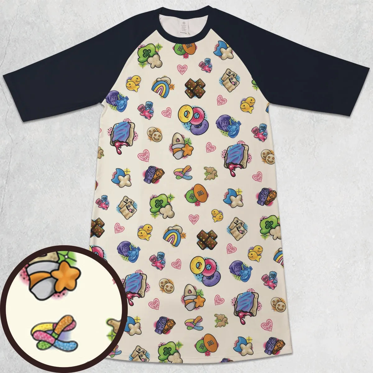 3/4 Sleeve Raglan Dress - B5N2V77P