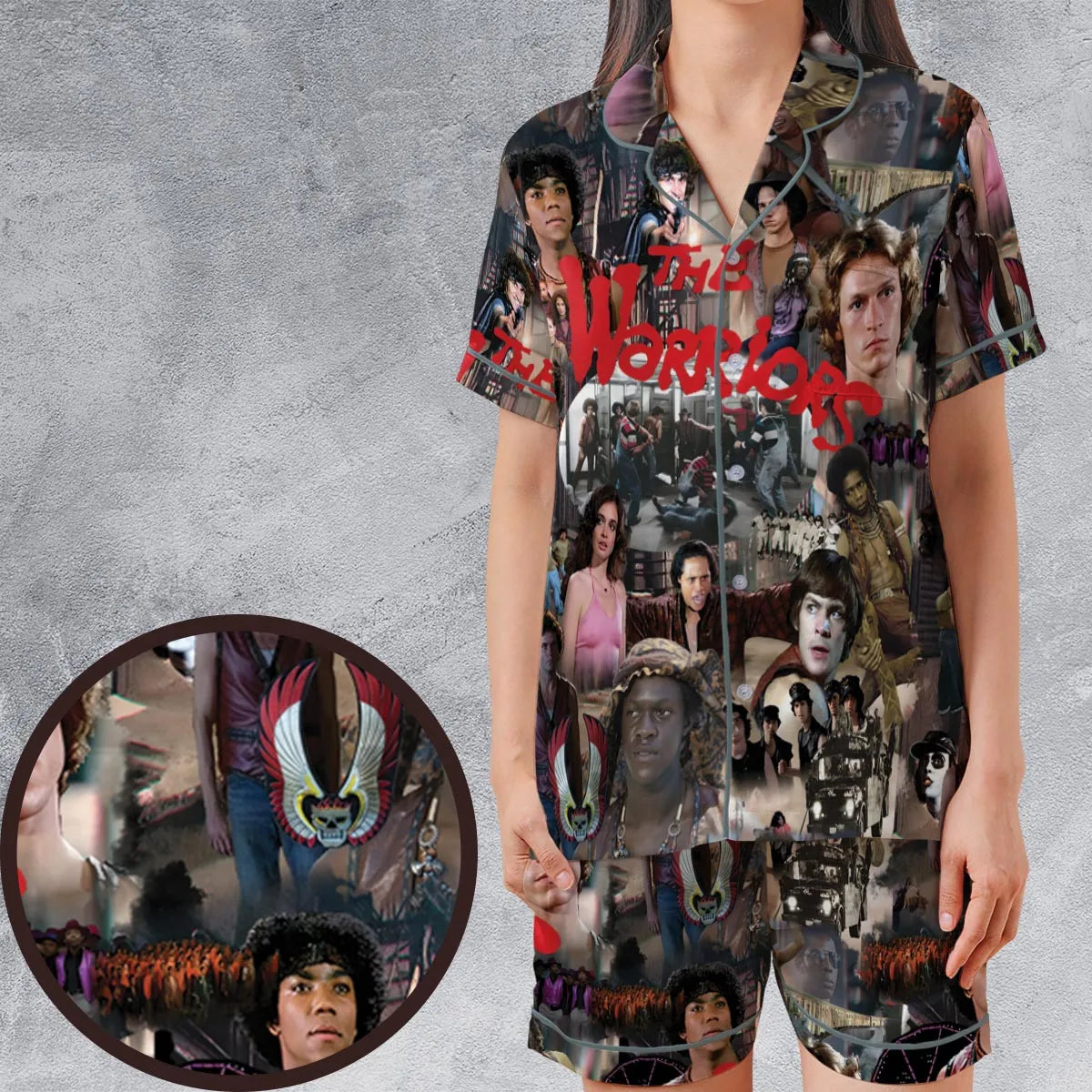 Satin Short-Sleeve Pajamas Set - 7Z93G39B