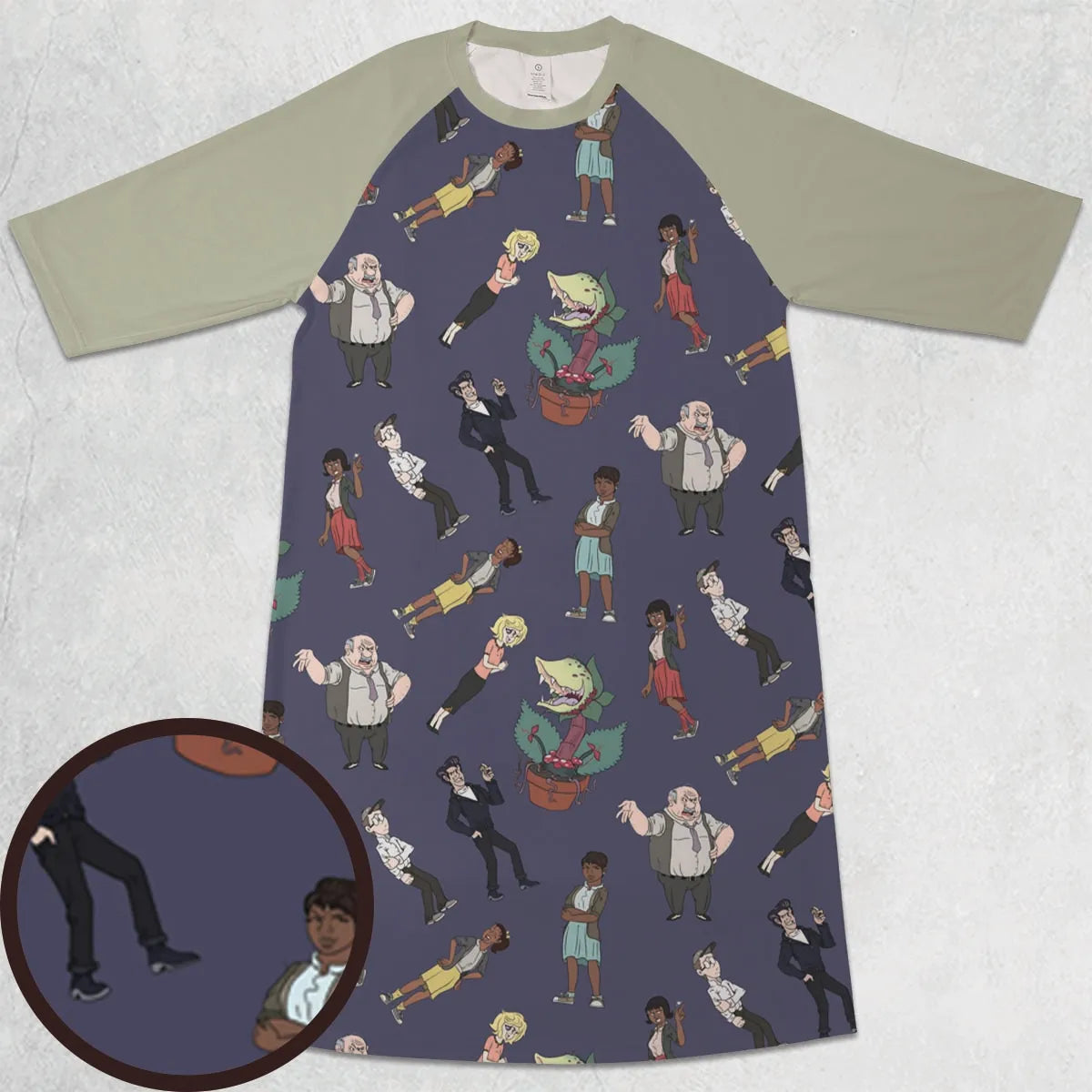 3/4 Sleeve Raglan Dress - U8MKWL3S