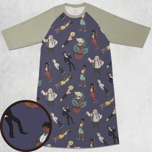 3/4 Sleeve Raglan Dress - U8MKWL3S