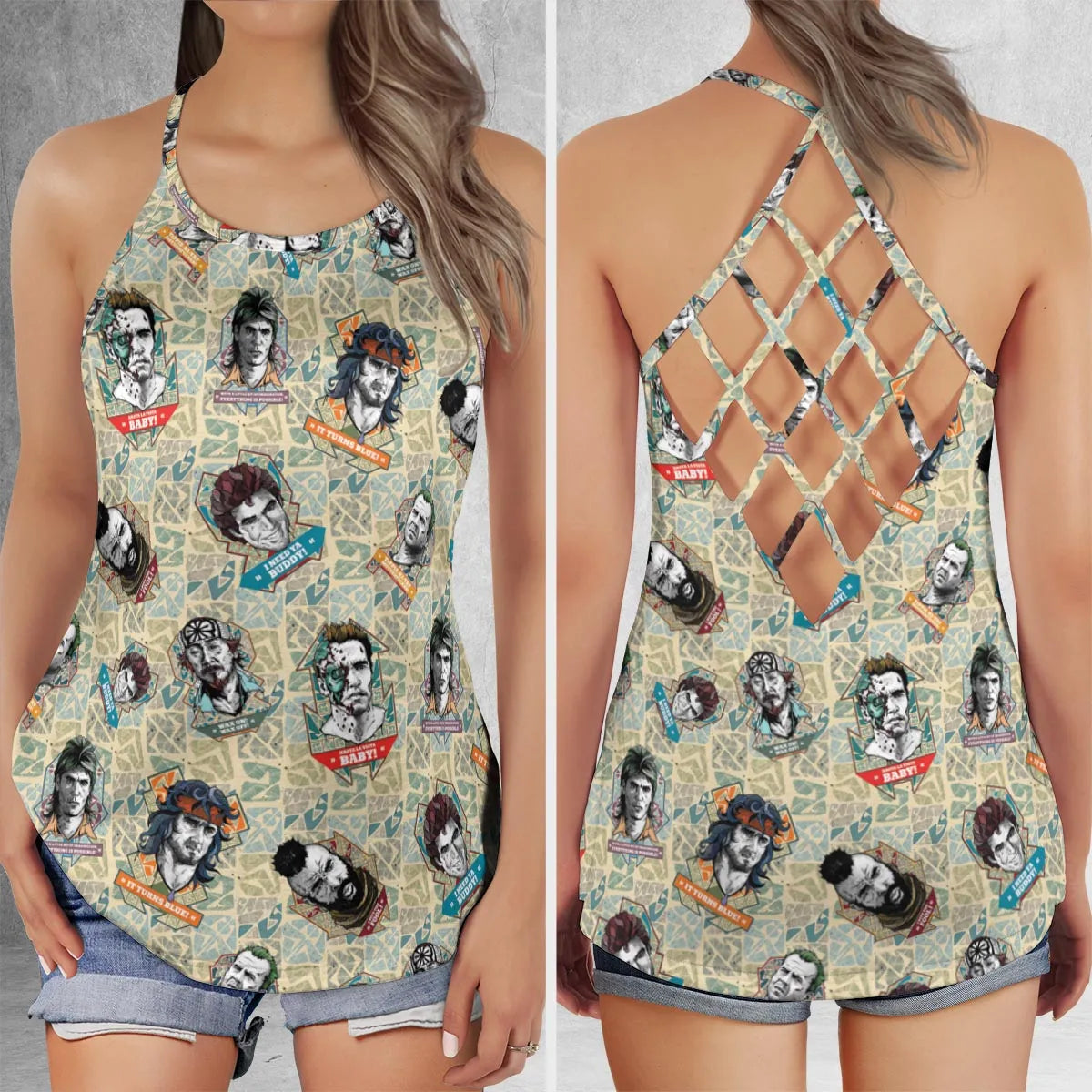 Criss Cross Tank Top - HQHFQLKP