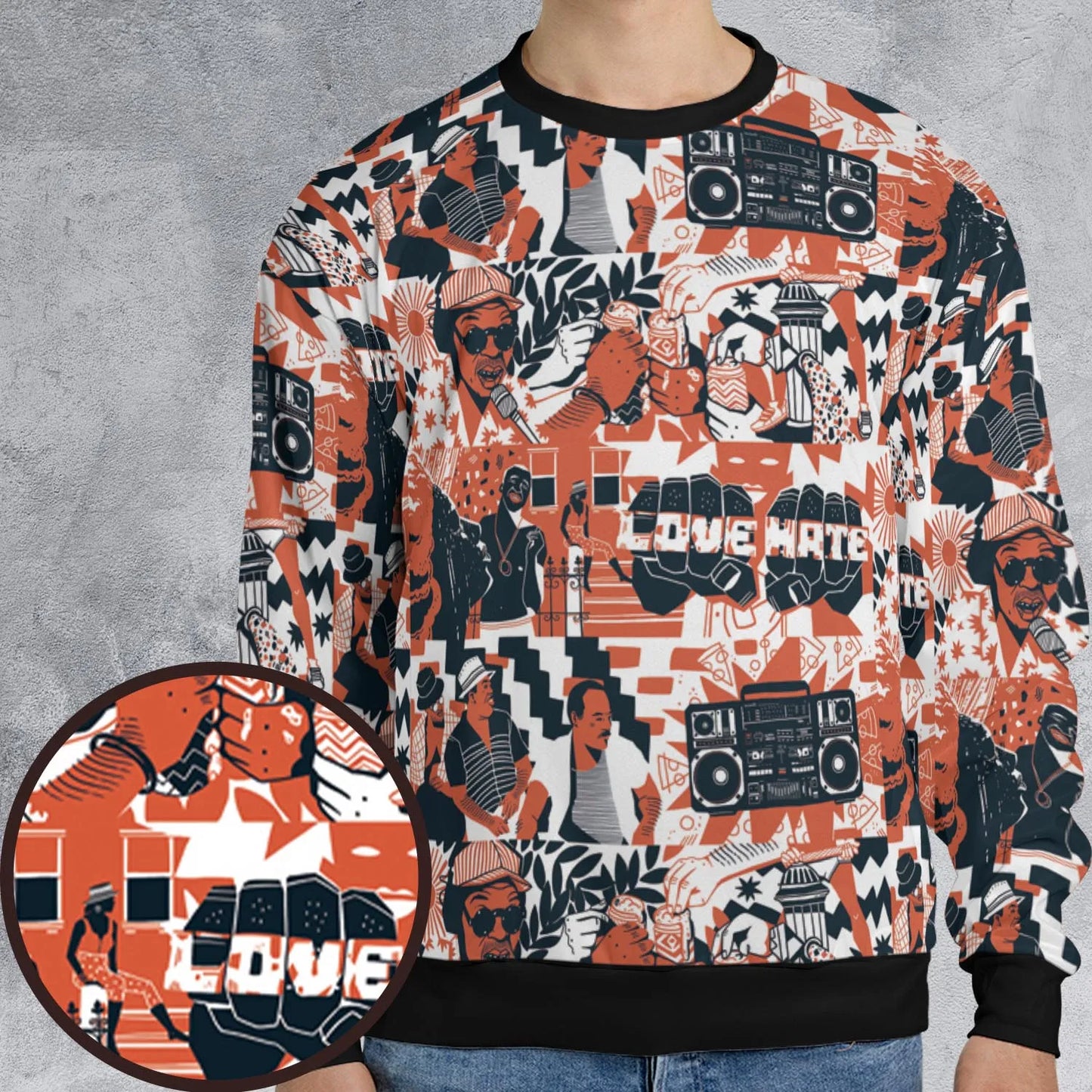 All-over Print Sweatshirt - 5SXZ96C7