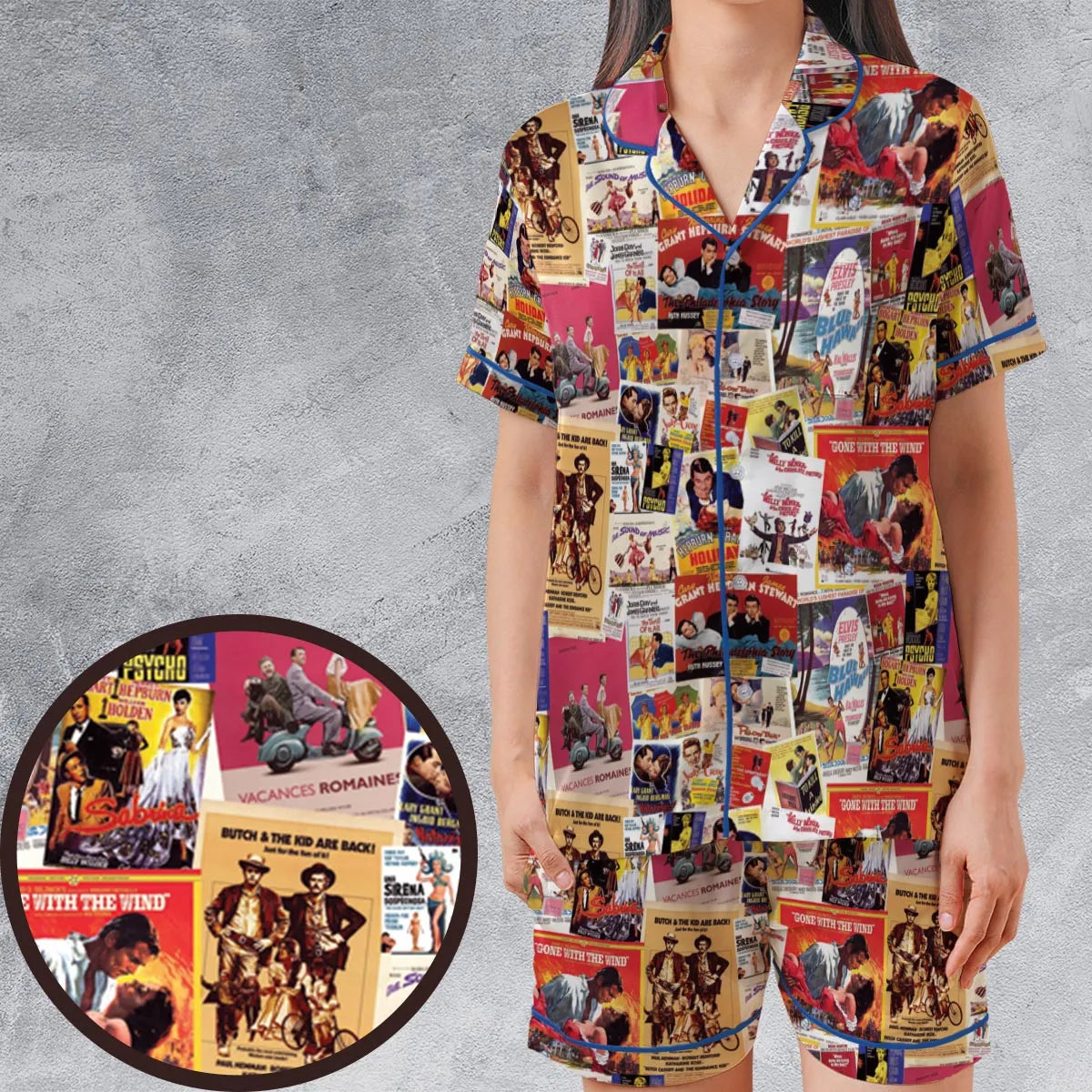 Satin Short-Sleeve Pajamas Set - Q1V89QEJ