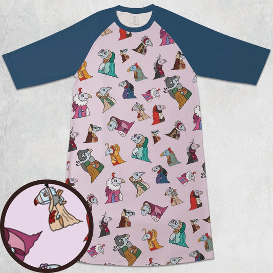 3/4 Sleeve Raglan Dress - D8YWE7TG