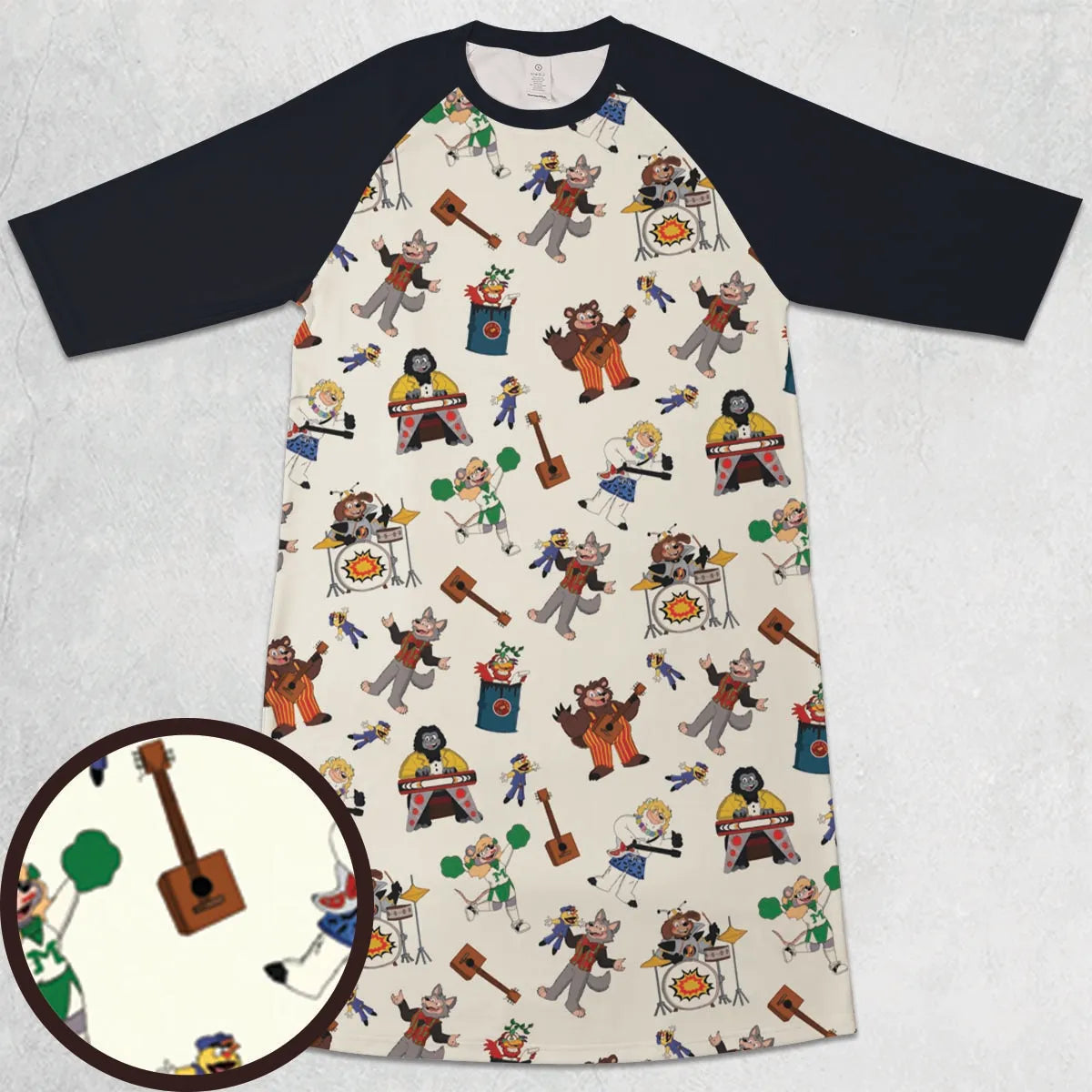 3/4 Sleeve Raglan Dress - P3DKPMU3